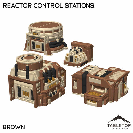 Tabletop Terrain Terrain NextGen Color - Brown Reactor Control Stations