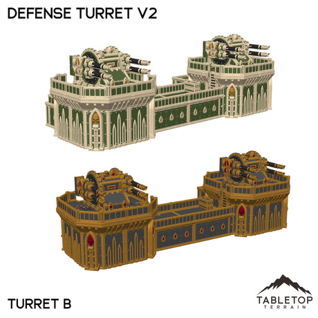Tabletop Terrain Terrain NextGen Color - Green / Turret B Defense Turret V2