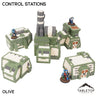 Tabletop Terrain Terrain NextGen Color - Olive Control Stations