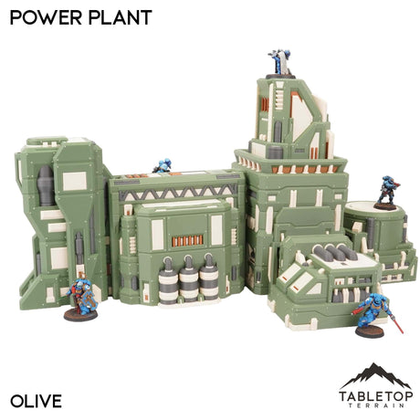 Tabletop Terrain Terrain NextGen Color - Olive Power Plant