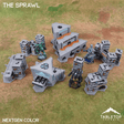 Tabletop Terrain Terrain NextGen Color - Silver HEXTECH The Sprawl Trinity City - 6mm