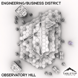 Tabletop Terrain Terrain Observartory Hill HEXTECH HPG Engineering/Business District - City Map Pack