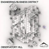 Tabletop Terrain Terrain Observartory Hill HEXTECH HPG Engineering/Business District - City Map Pack