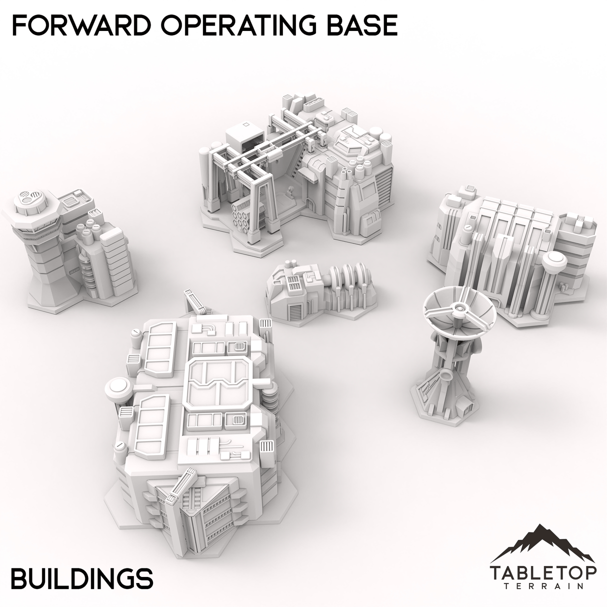 Tabletop Terrain Terrain Only Buildings HEXTECH Forward Operating Base - 6mm