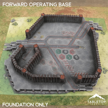 Tabletop Terrain Terrain Only Foundation HEXTECH Forward Operating Base - 6mm
