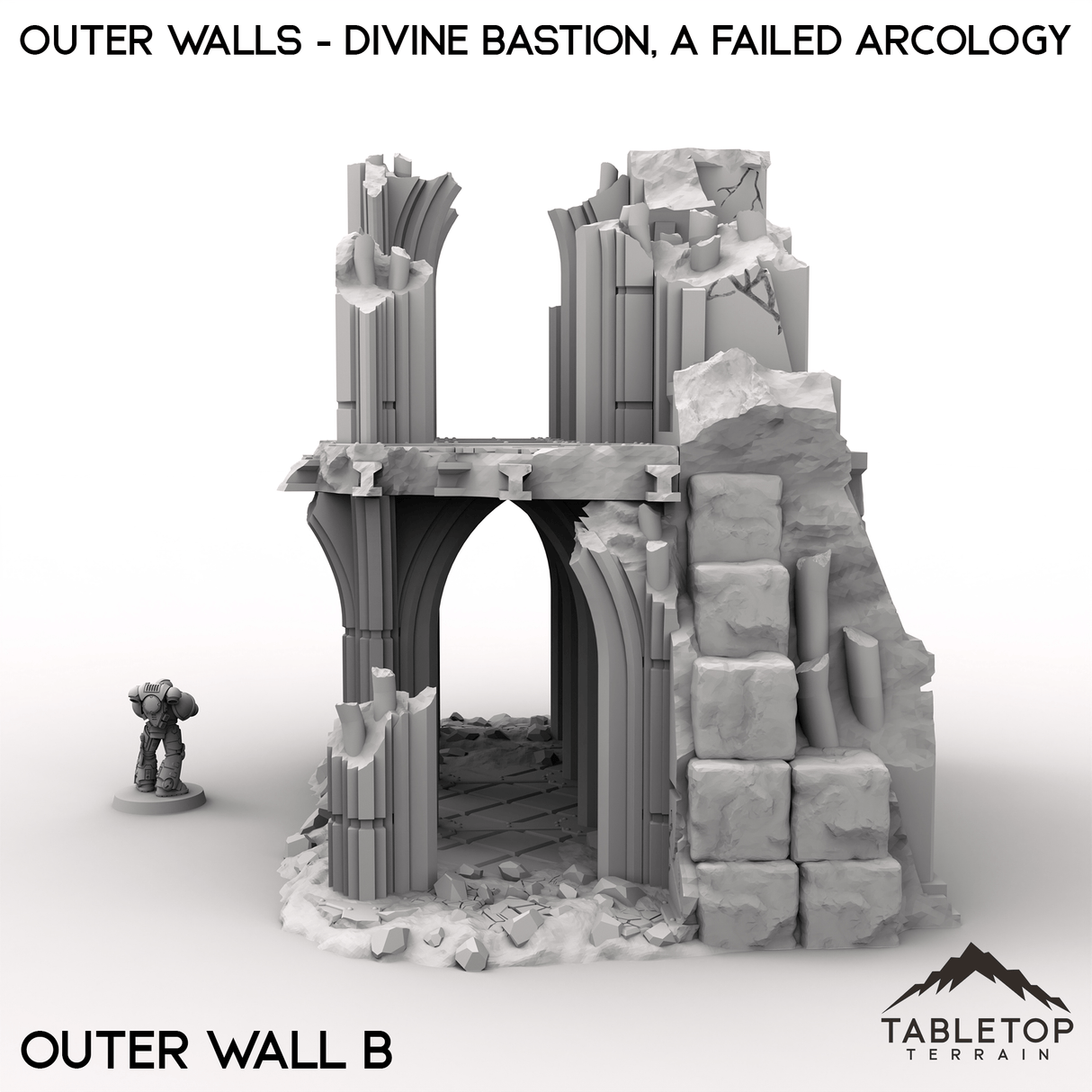 Tabletop Terrain Terrain Outer Walls - Divine Bastion, a Failed Arcology