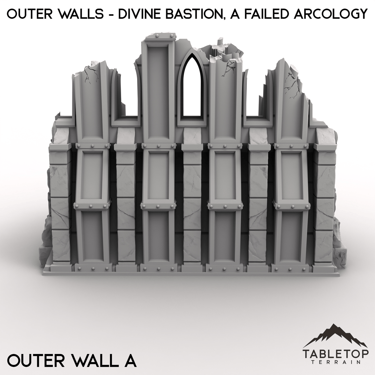 Tabletop Terrain Terrain Outer Walls - Divine Bastion, a Failed Arcology