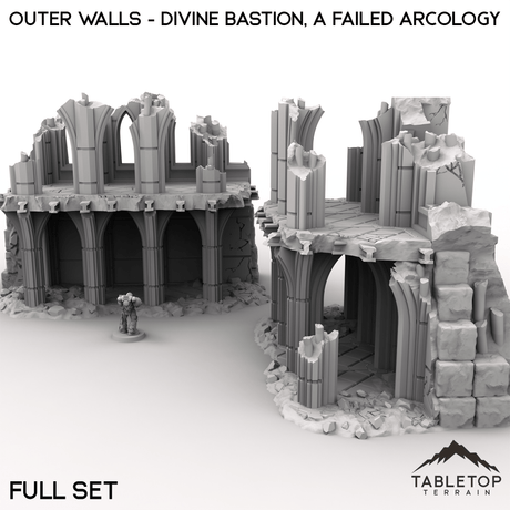 Tabletop Terrain Terrain Outer Walls - Divine Bastion, a Failed Arcology