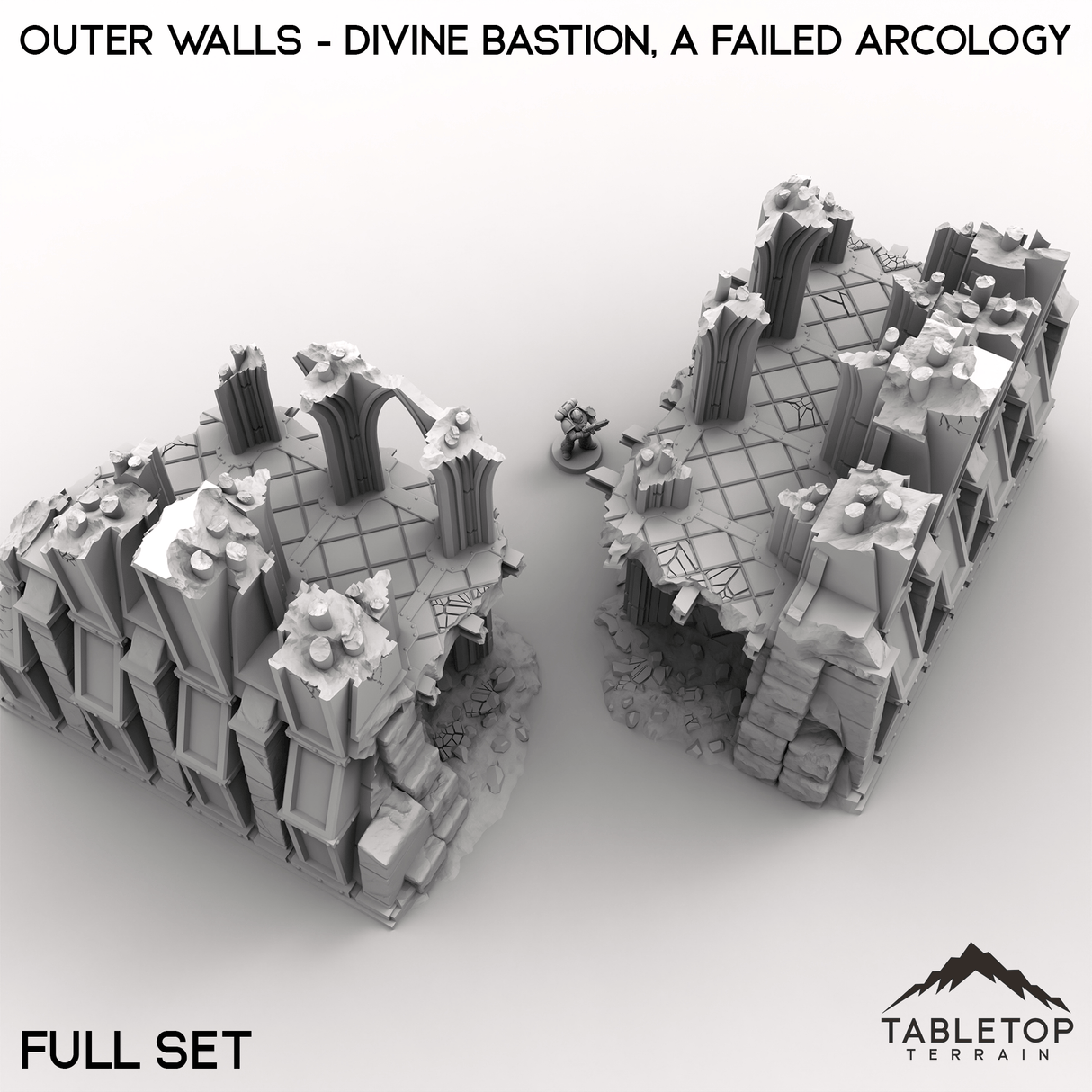 Tabletop Terrain Terrain Outer Walls - Divine Bastion, a Failed Arcology