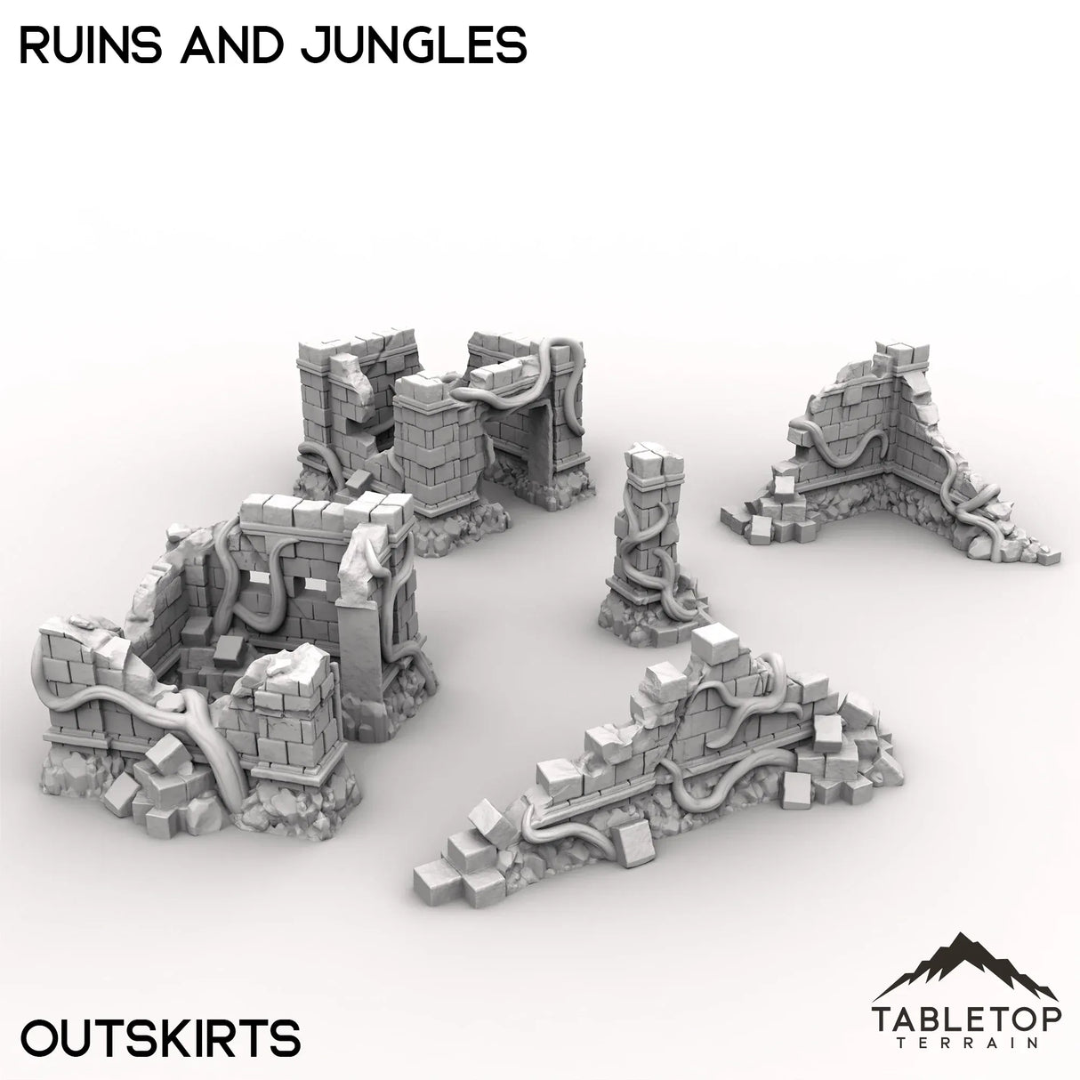 Tabletop Terrain Terrain Outskirt / 32mm Competitive Fantasy Ruins and Jungles