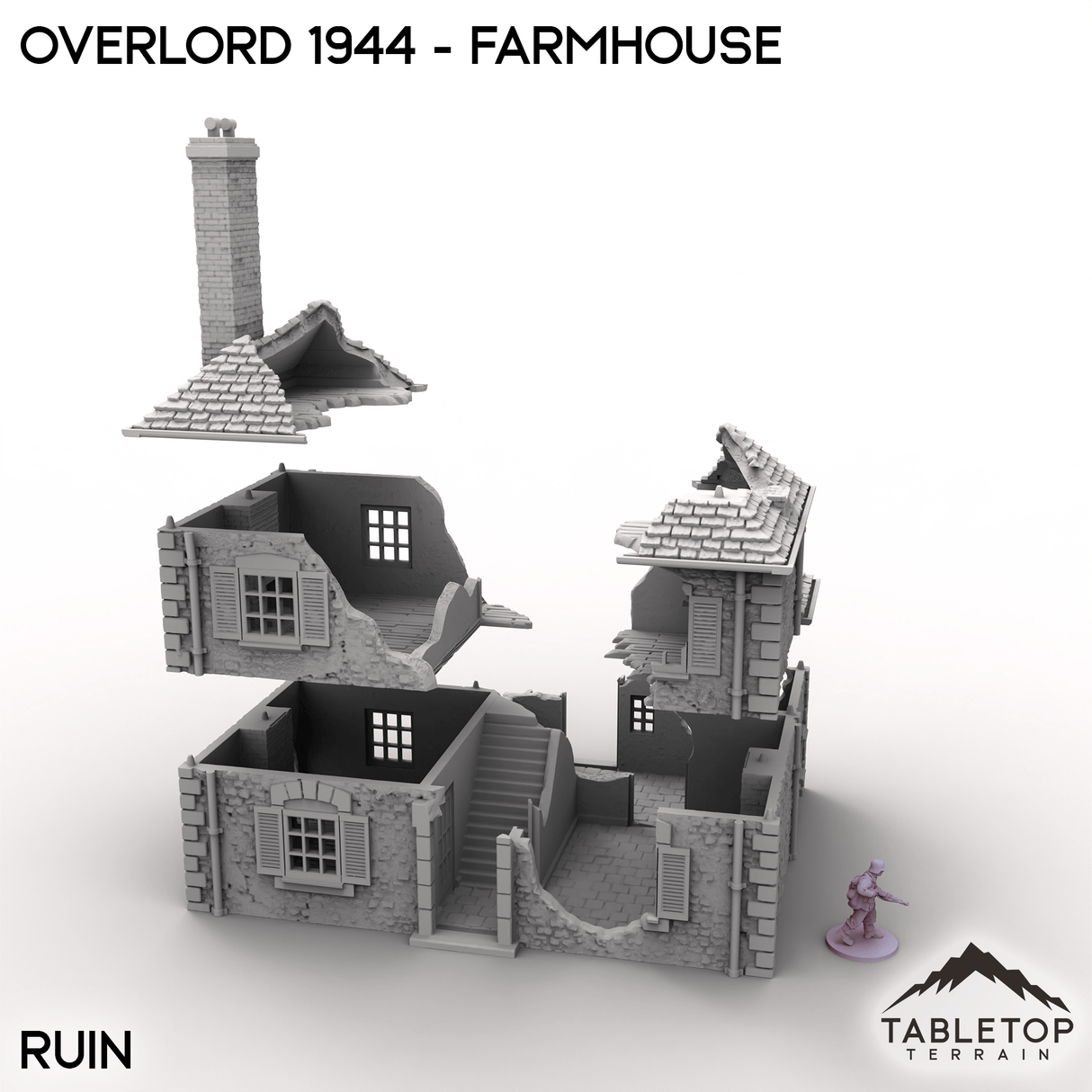 Tabletop Terrain Terrain Overlord 1944 - Farmhouse