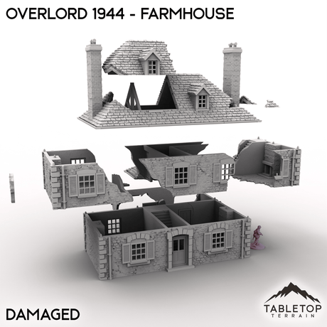 Tabletop Terrain Terrain Overlord 1944 - Farmhouse