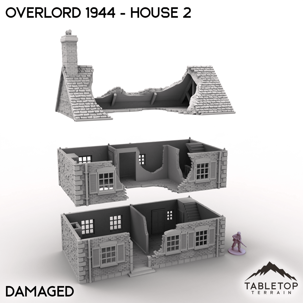 Tabletop Terrain Terrain Overlord 1944 - House 2