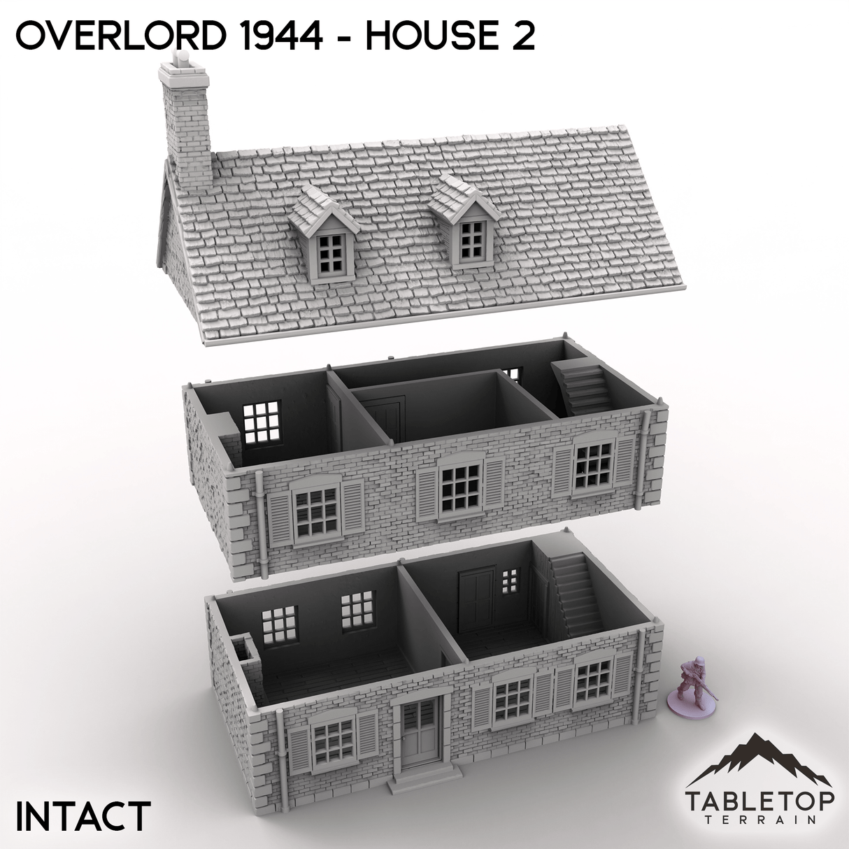Tabletop Terrain Terrain Overlord 1944 - House 2