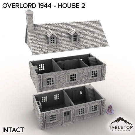 Tabletop Terrain Terrain Overlord 1944 - House 2
