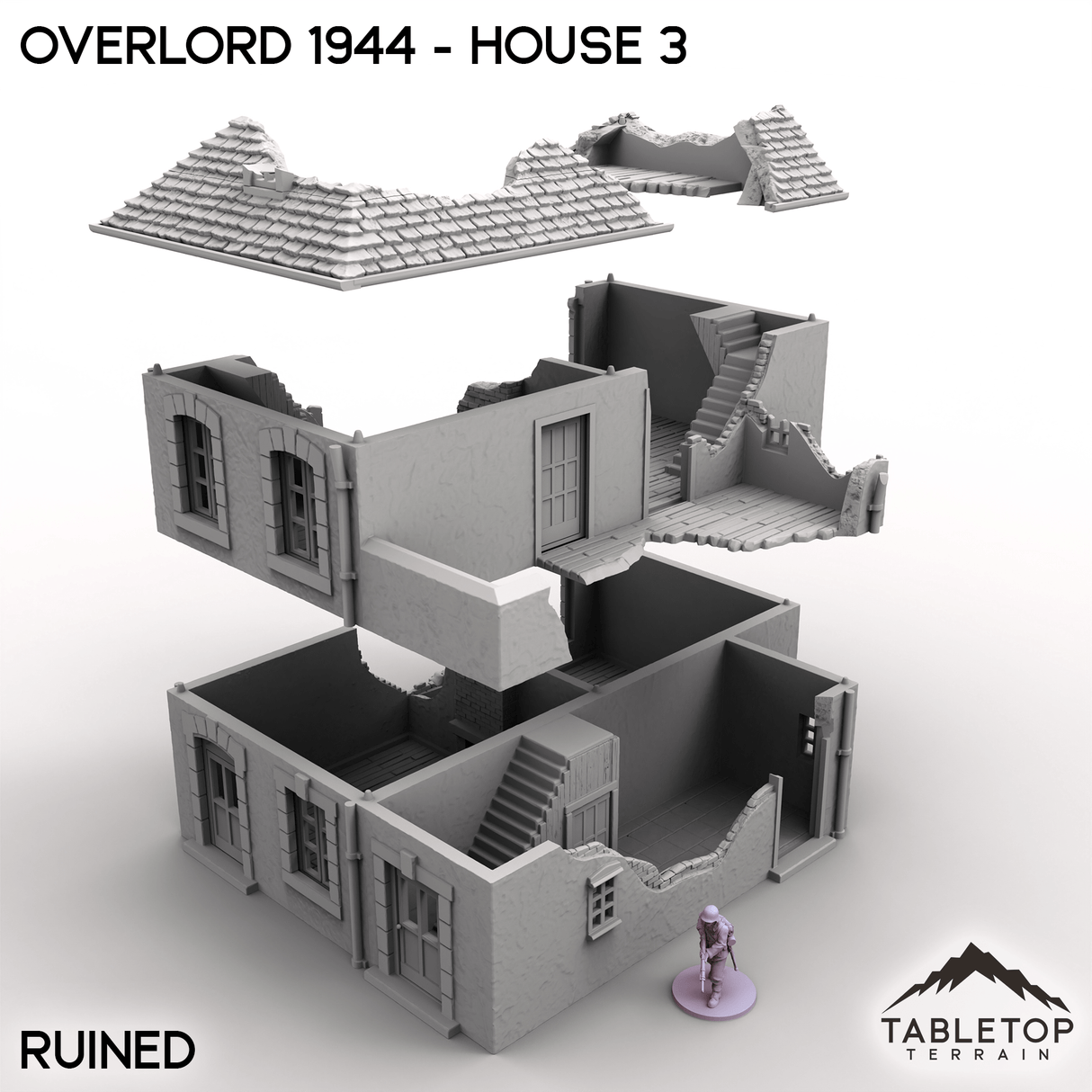 Tabletop Terrain Terrain Overlord 1944 - House 3