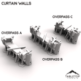 Tabletop Terrain Terrain Overpass A HEXTECH Curtain Walls Trinity City  - 6mm