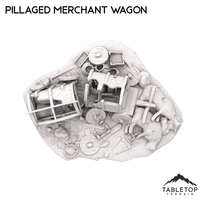 Tabletop Terrain Terrain Pillaged Merchant Wagon