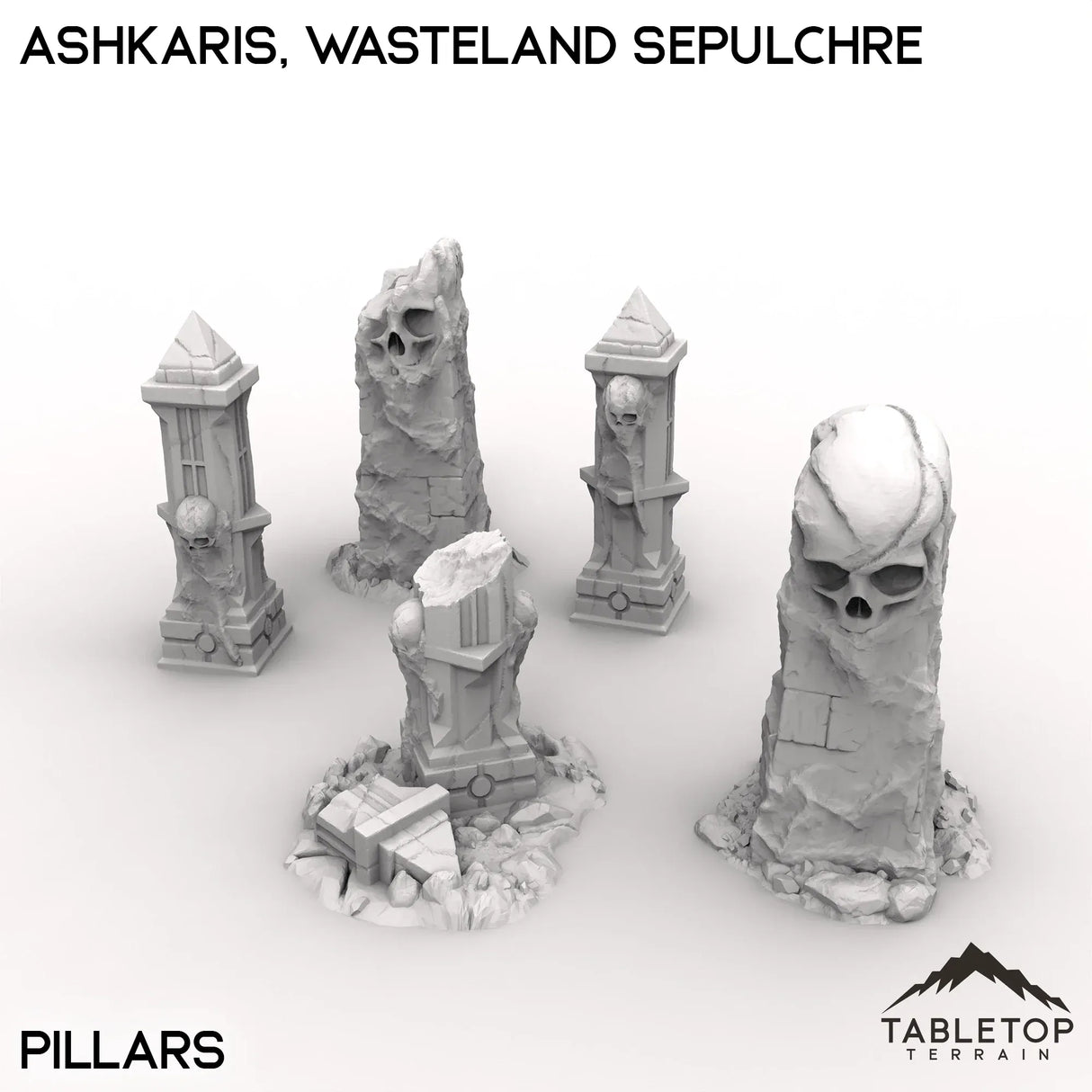 Tabletop Terrain Terrain Pillars / 28/32mm Ashkaris, Wasteland Sepulchre