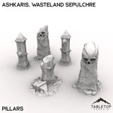 Tabletop Terrain Terrain Pillars / 28/32mm Ashkaris, Wasteland Sepulchre