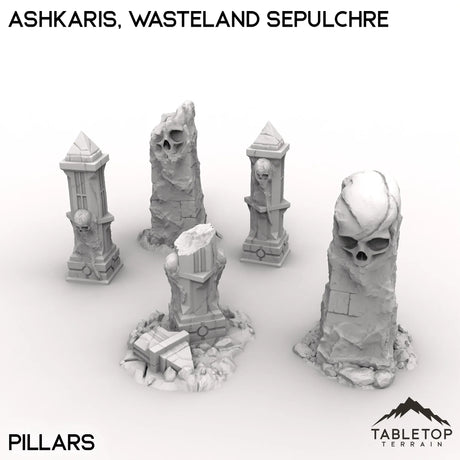 Tabletop Terrain Terrain Pillars / 28/32mm Ashkaris, Wasteland Sepulchre