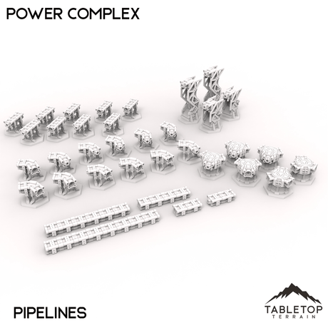 Tabletop Terrain Terrain Piplines HEXTECH Power Complex - 6mm