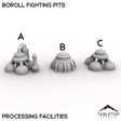 Tabletop Terrain Terrain Processing Facility A / 28/32mm Boroll Fighting Pits