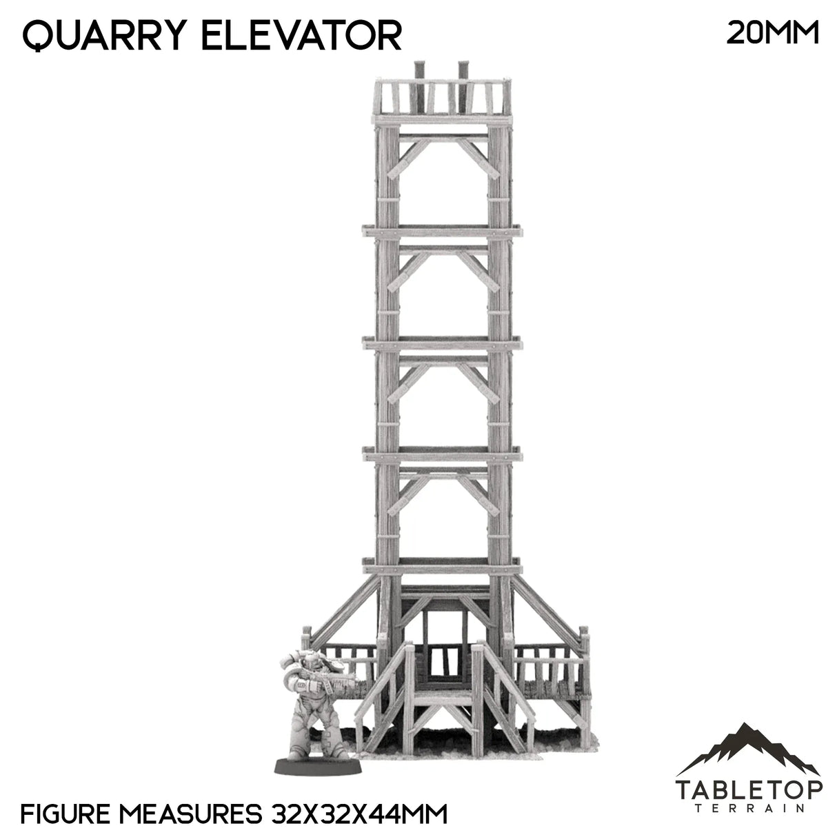 Tabletop Terrain Terrain Quarry Elevator - Country & King - Fantasy Historical Terrain