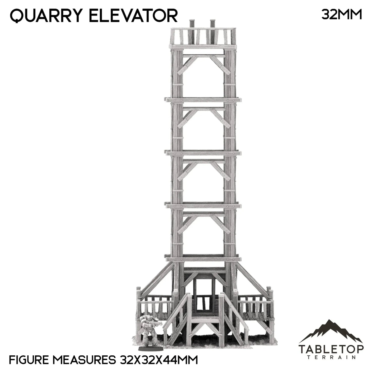 Tabletop Terrain Terrain Quarry Elevator - Country & King - Fantasy Historical Terrain