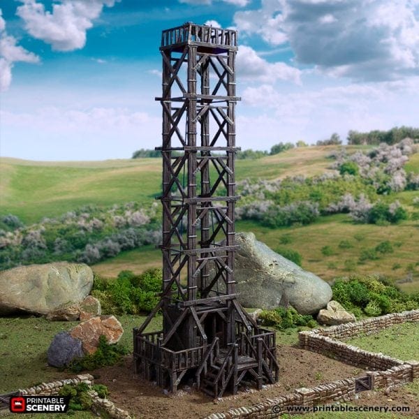 Tabletop Terrain Terrain Quarry Elevator - Country & King - Fantasy Historical Terrain