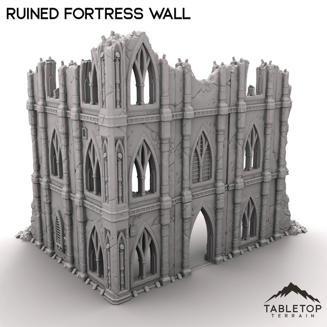 Tabletop Terrain Terrain R14 Ruined Fortress Wall