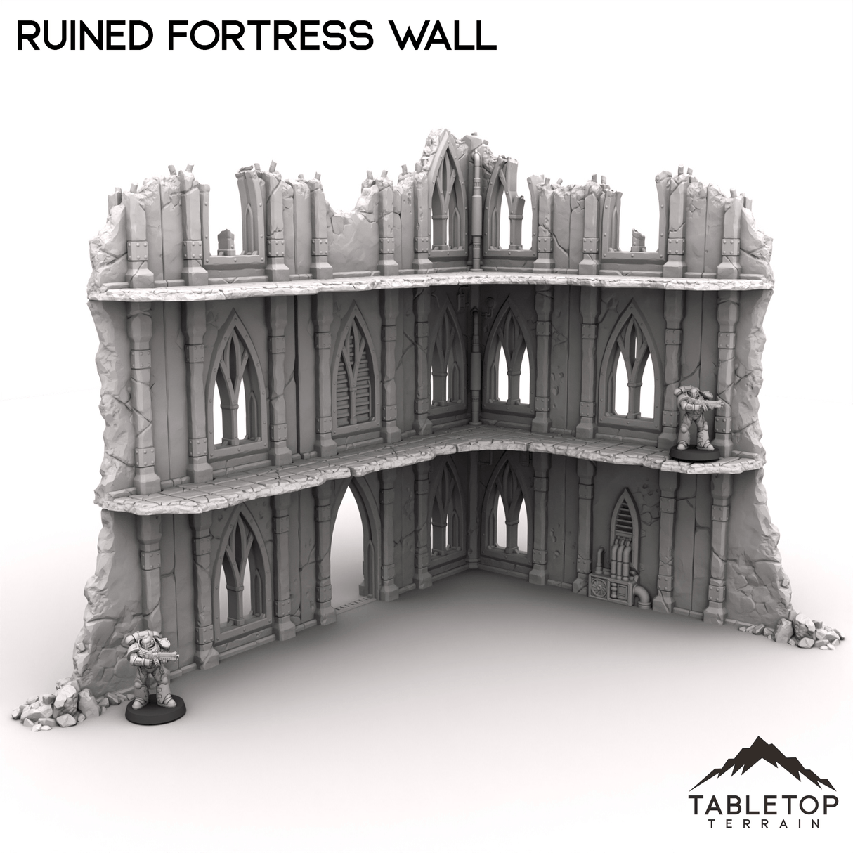 Tabletop Terrain Terrain R14 Ruined Fortress Wall