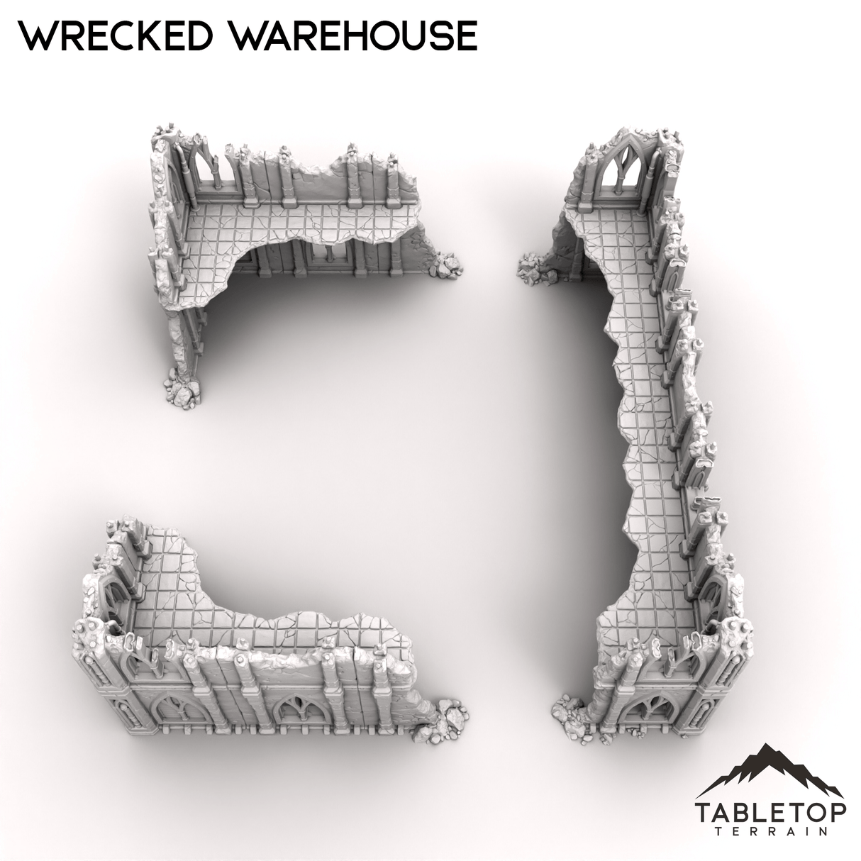 Tabletop Terrain Terrain R15 Wrecked Warehouse