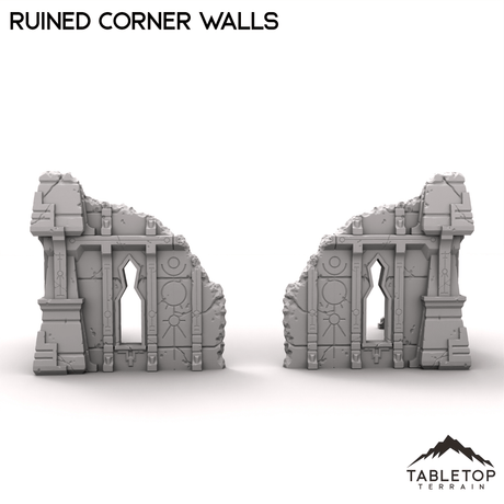 Tabletop Terrain Terrain R4 Ruined Corner Walls