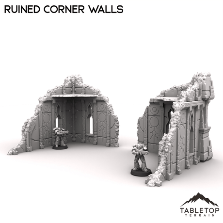 Tabletop Terrain Terrain R4 Ruined Corner Walls