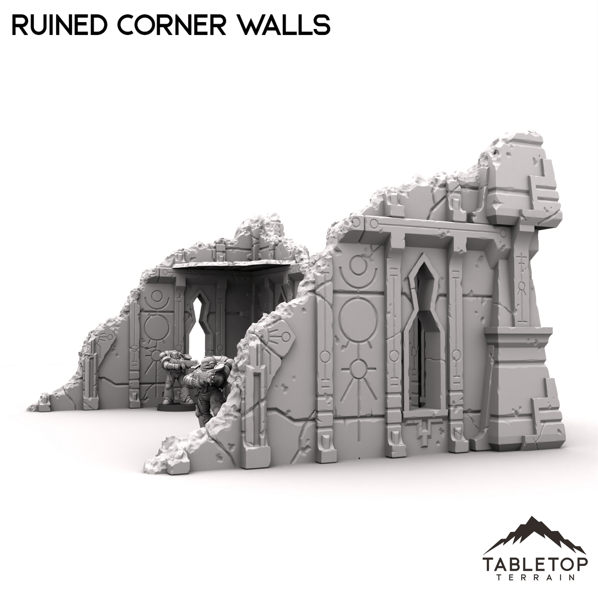 Tabletop Terrain Terrain R4 Ruined Corner Walls