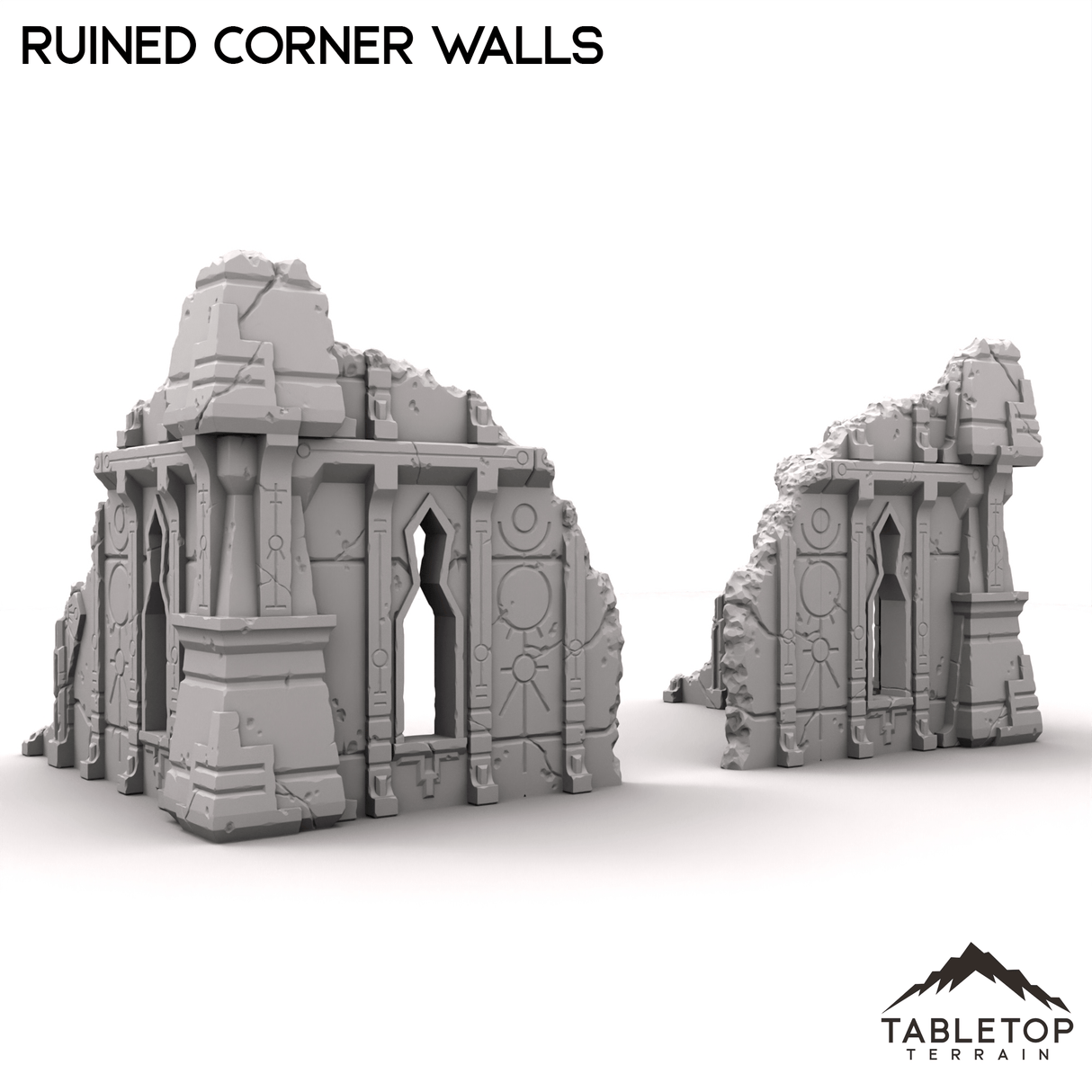 Tabletop Terrain Terrain R4 Ruined Corner Walls