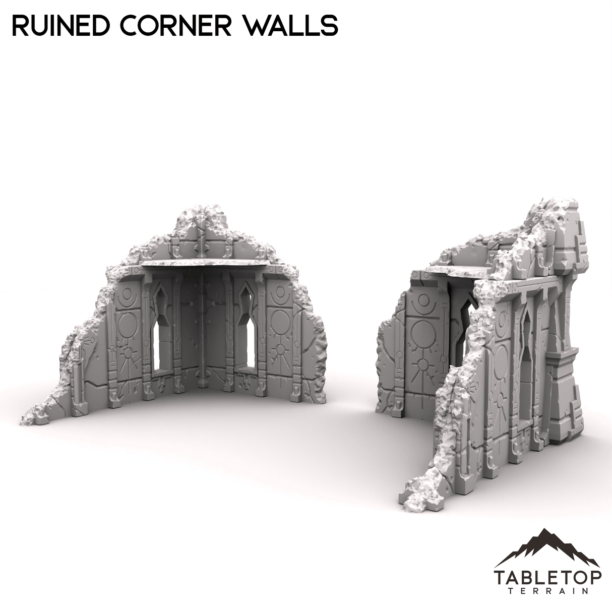 Tabletop Terrain Terrain R4 Ruined Corner Walls