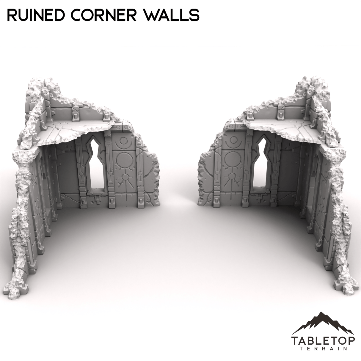 Tabletop Terrain Terrain R4 Ruined Corner Walls