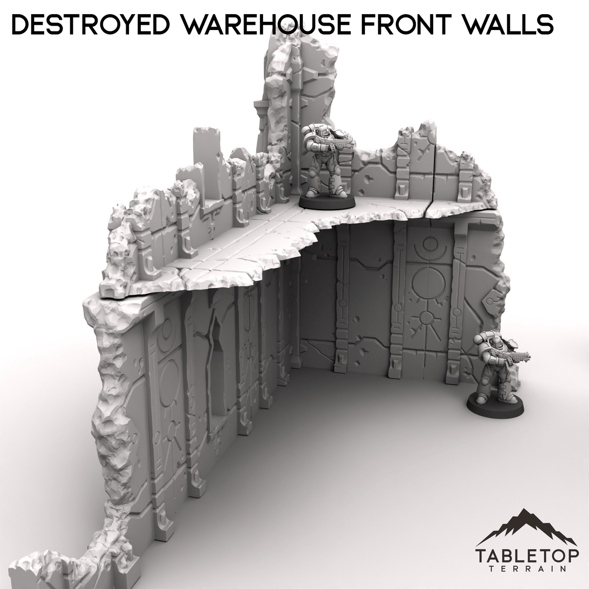 Tabletop Terrain Terrain R5 Destroyed Warehouse Front Walls