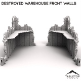 Tabletop Terrain Terrain R5 Destroyed Warehouse Front Walls