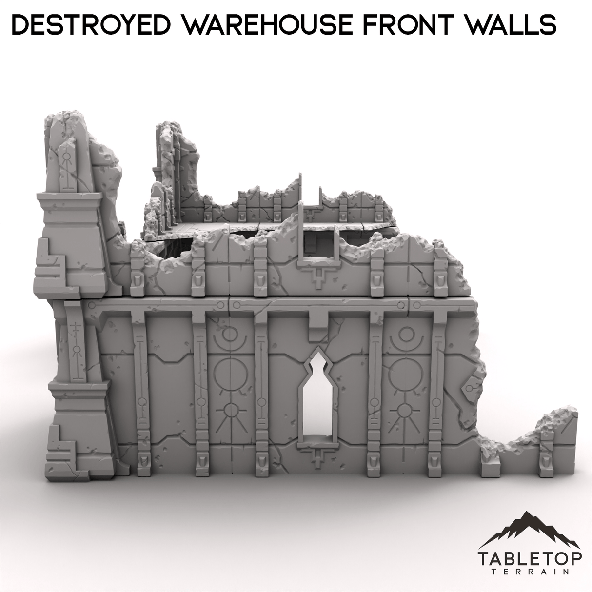 Tabletop Terrain Terrain R5 Destroyed Warehouse Front Walls