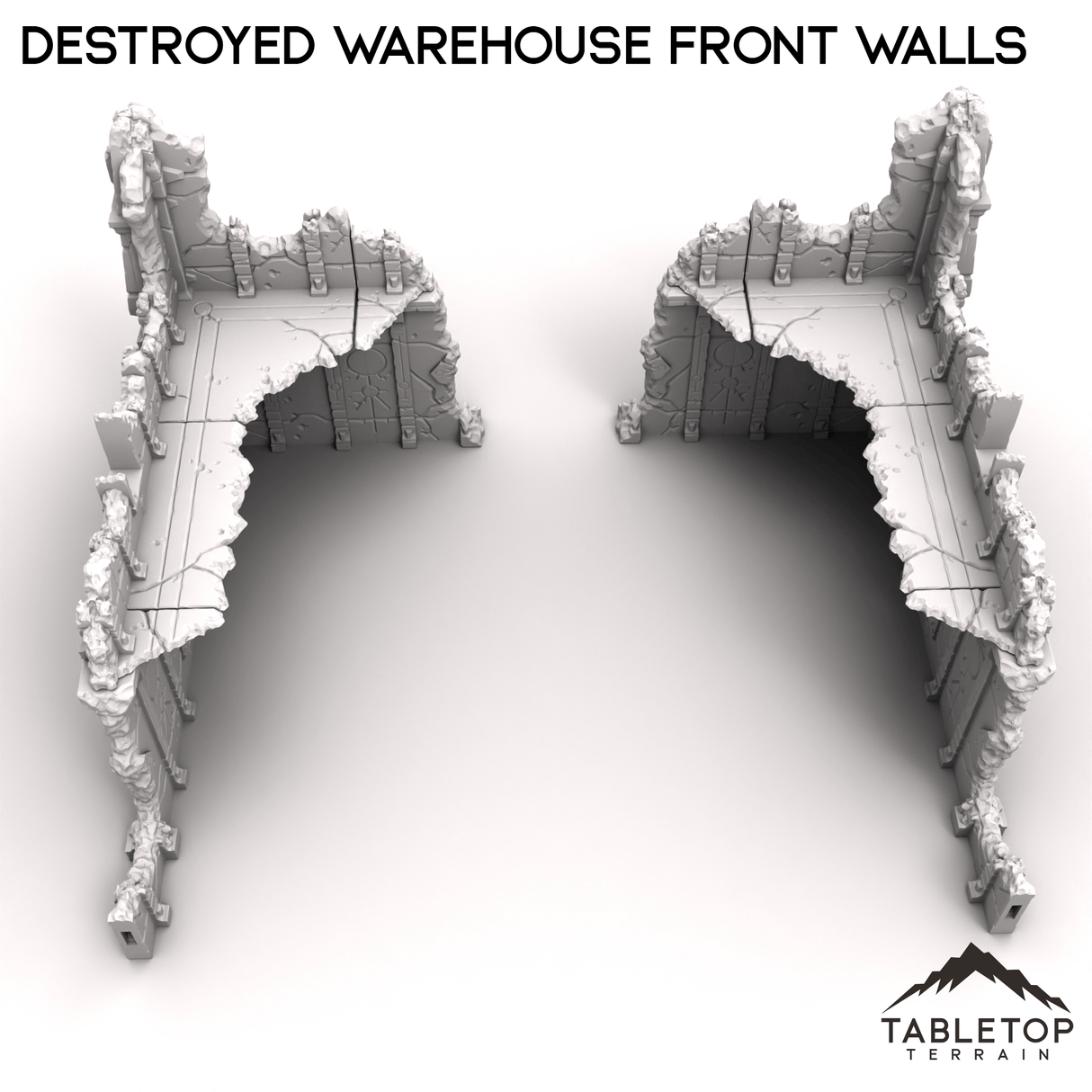 Tabletop Terrain Terrain R5 Destroyed Warehouse Front Walls