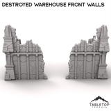 Tabletop Terrain Terrain R5 Destroyed Warehouse Front Walls