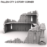 Tabletop Terrain Terrain R7 Fallen City 2-Story Corner