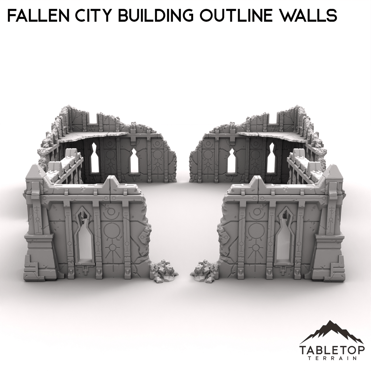 Tabletop Terrain Terrain R8 Fallen City Building Outline Walls