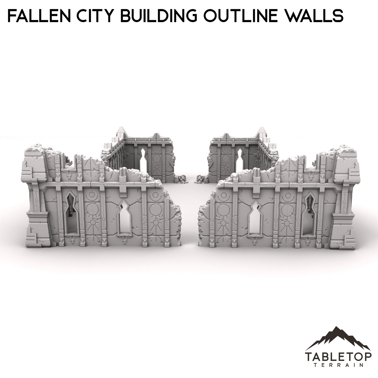 Tabletop Terrain Terrain R8 Fallen City Building Outline Walls