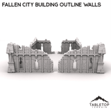 Tabletop Terrain Terrain R8 Fallen City Building Outline Walls