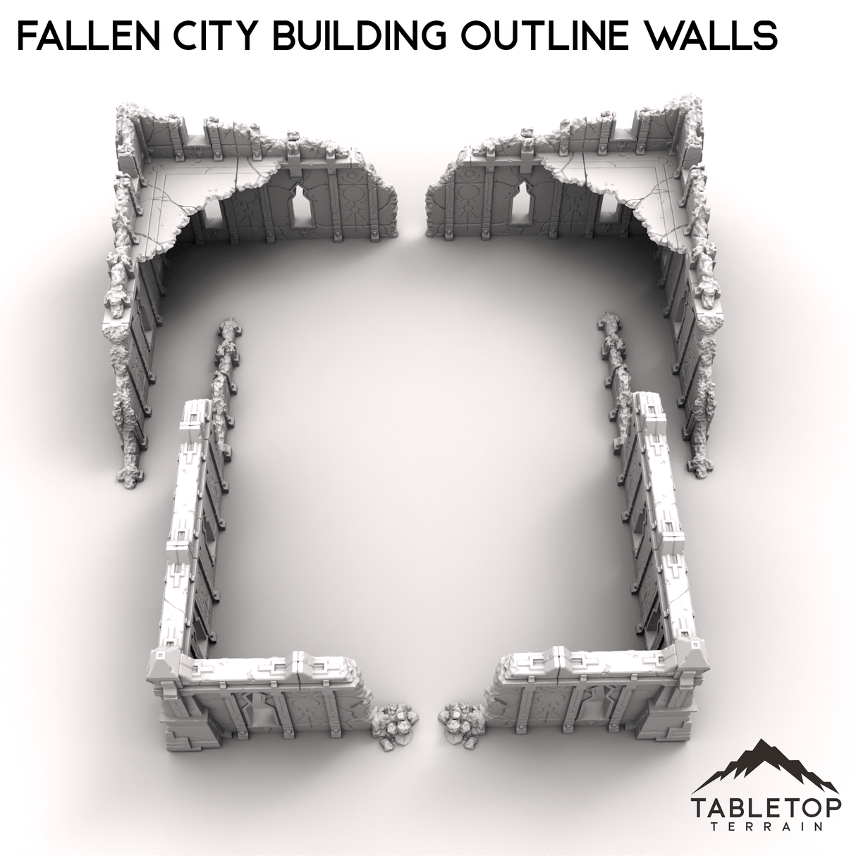 Tabletop Terrain Terrain R8 Fallen City Building Outline Walls