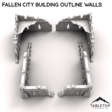 Tabletop Terrain Terrain R8 Fallen City Building Outline Walls